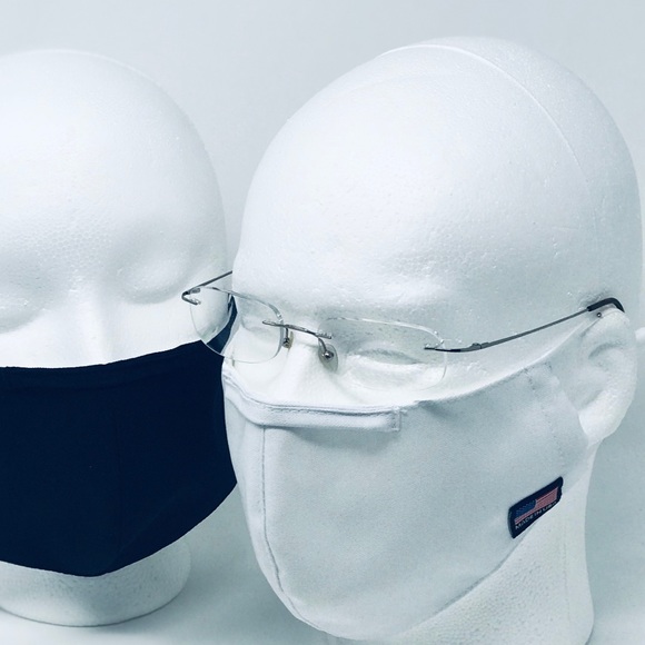 Accessories - HAND MADE FACE MASK (UNISEX) WHITE ASLO BLACK.